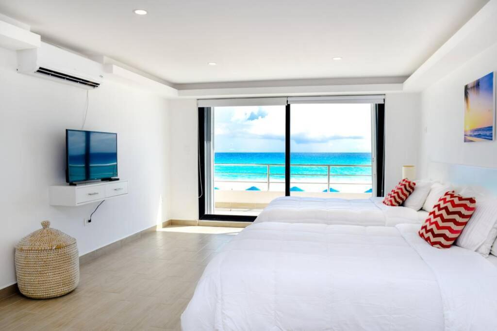 Villas Marlin 108, A Pie De Playa, Albercas, Jacuzi, Ubicacion Inmejorable Канкун Екстериор снимка